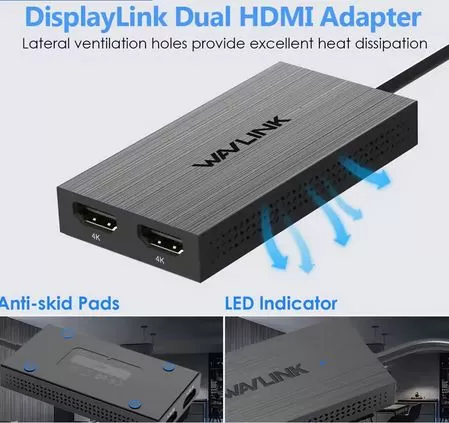 WAVLINK Docking Station — Para Doble Monitor 4K